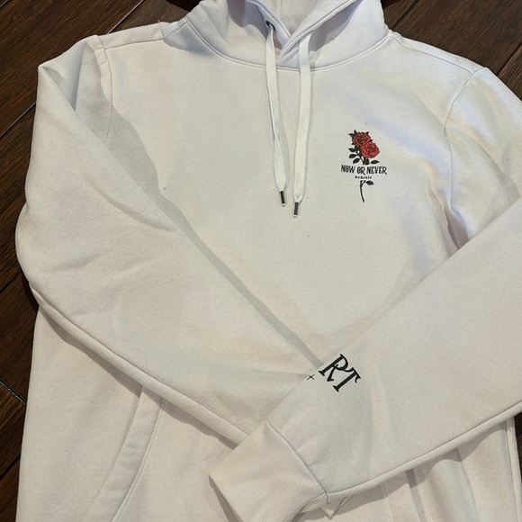 Unisex size small white hoodie - Picture 2 of 5